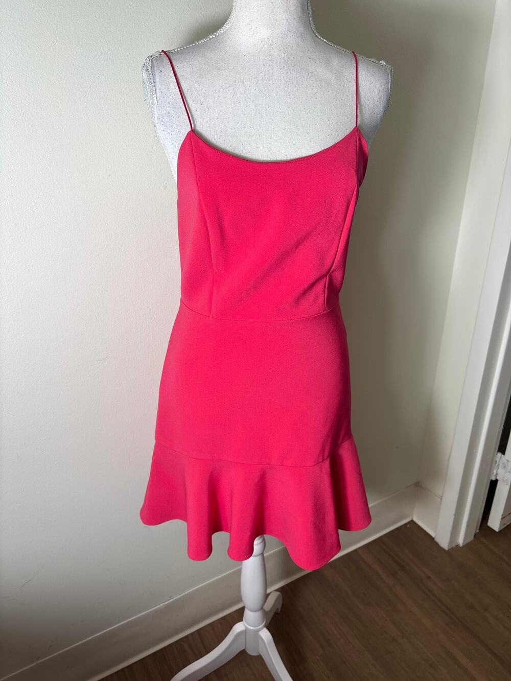 Alice + Olivia Pink Spaghetti Strap Cocktail Dress Sz S